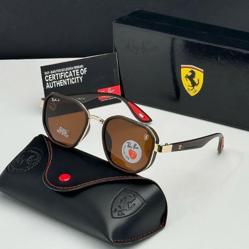 Óculos De Sol Ray-Ban Ferrari - COM 1 ANO DE GARANTIA - PROMOÇÃO ESQUENTA BLACK